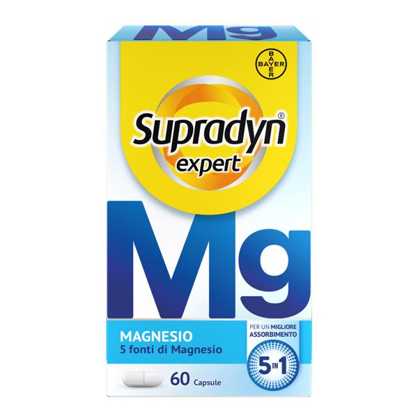 Supradyn Expert Magnesio Completo 5in1, Magnesio Bisglicinato, Citrato, Ossido 60 Capsule