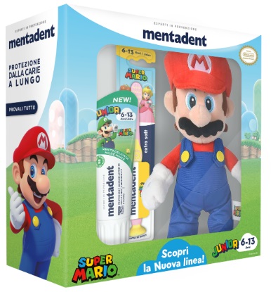 Mentadent - Kit Super Mario Junior 6-13 Anni Spazzolino + Dentifricio J P + Peluche — confronto prezzi