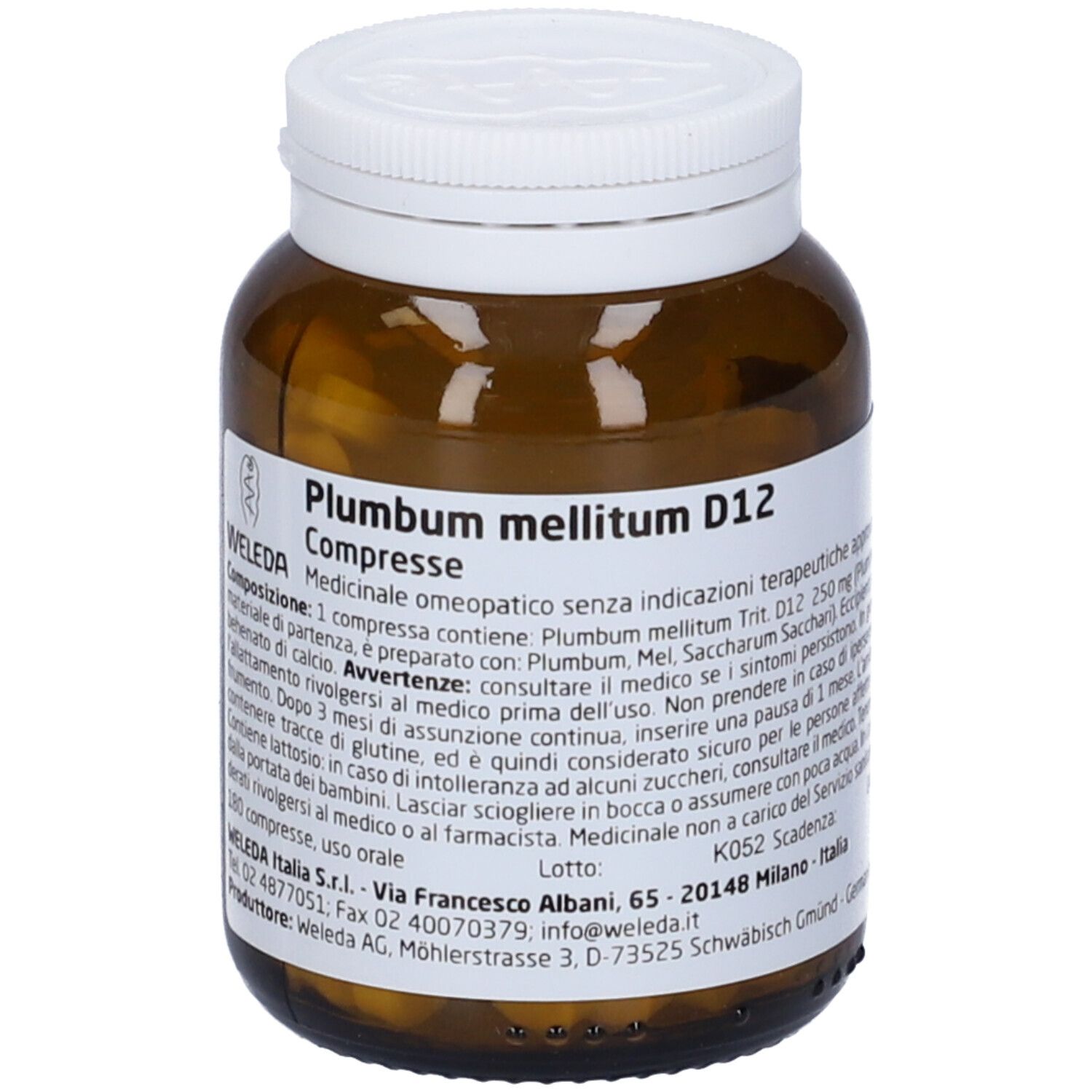 Weleda Plumbum Mellitum D12 Tav 180 Compresse pz