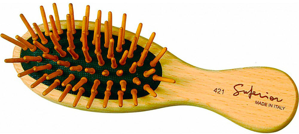 Superior Spazzola In Legno Ovale Piccola