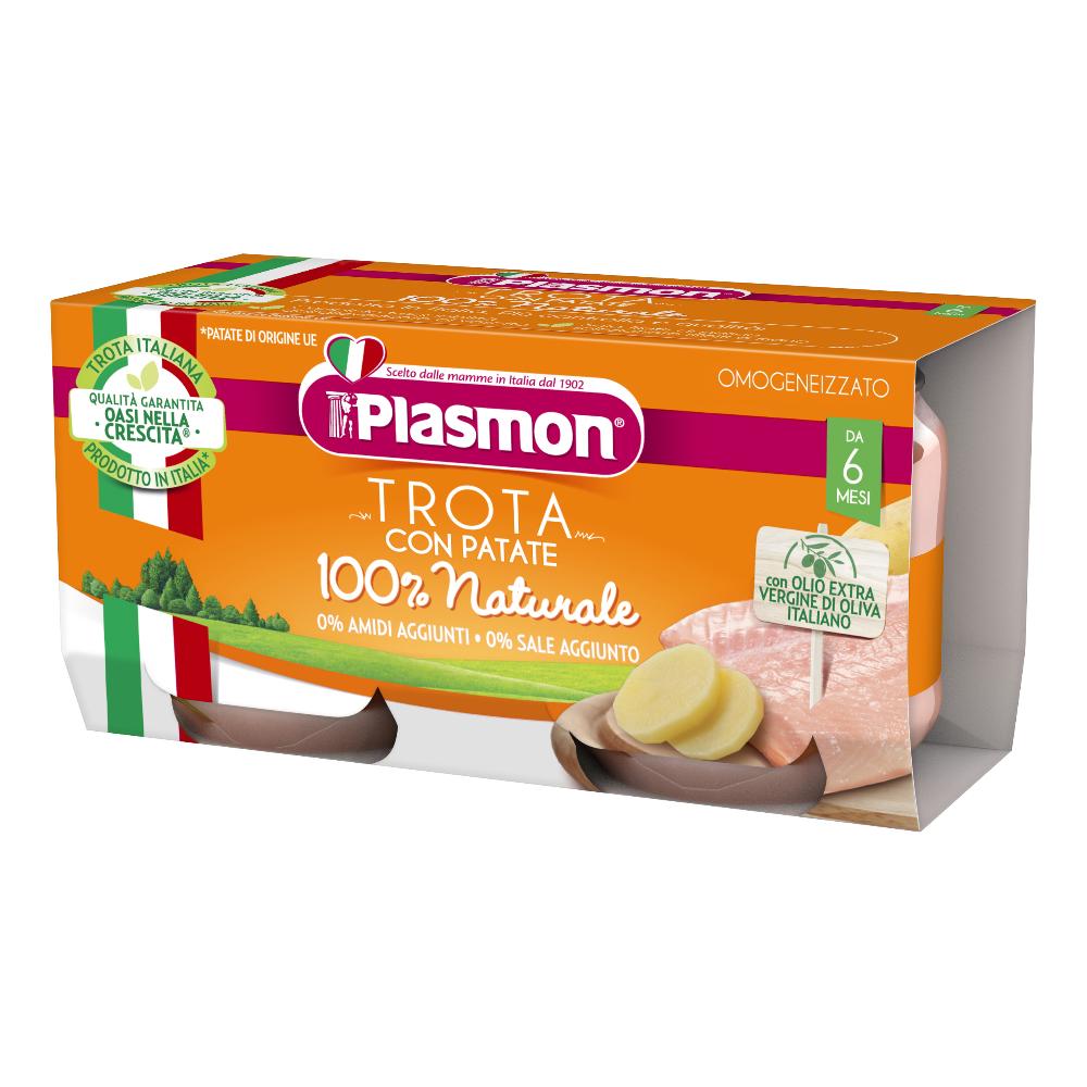 Plasmon omogeneizzato trota verdure 80 g x 2 pezzi