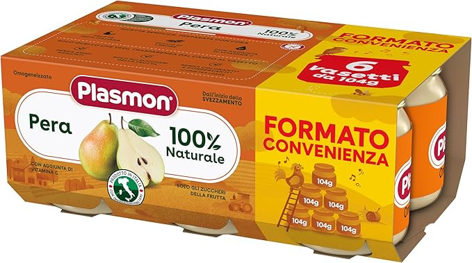 Plasmon omogeneizzato pera 6 vasetti da 104g — confronto prezzi
