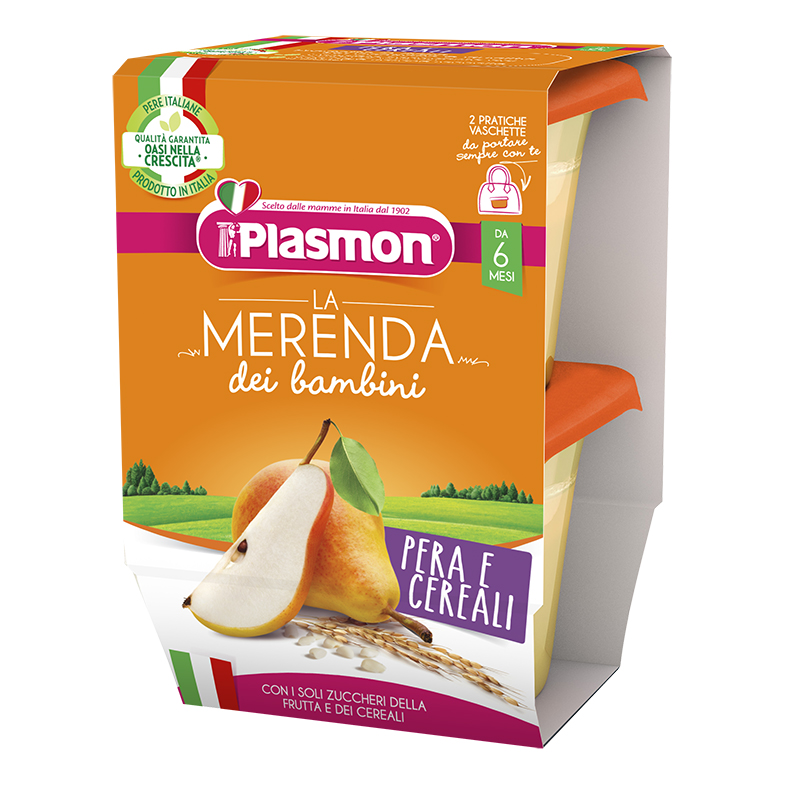 Plasmon La Merenda Dei Bambini Sapori Di Natura Pera Cereali Asettico 2 X 120 G