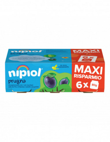 Nipiol omogeneizzato prugna 6 vasetti da 80g — confronto prezzi