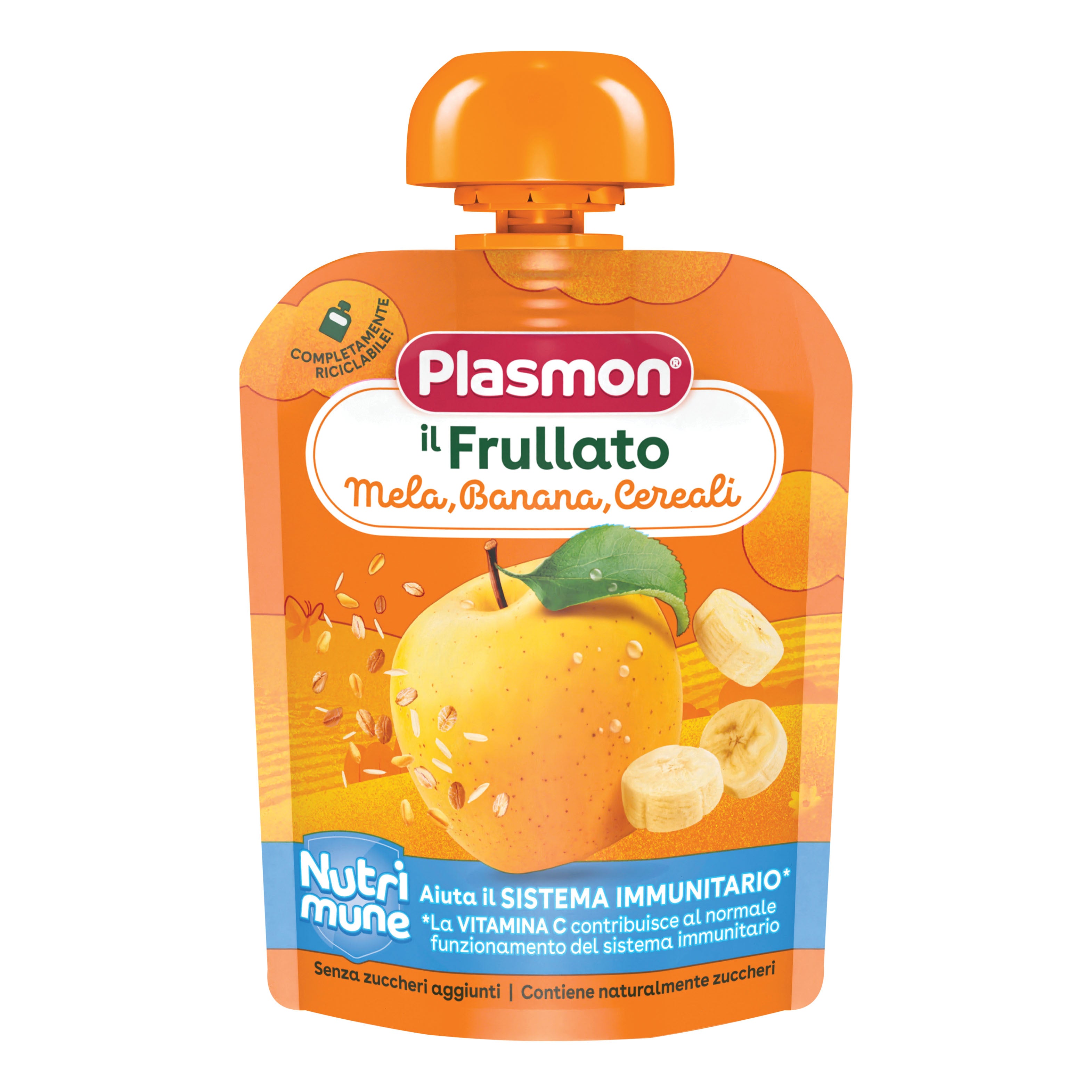 Plasmon nutri-mune mela/banana/cereali 85 g