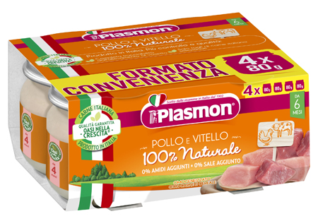 Plasmon omog pollo/vtl 4x80g