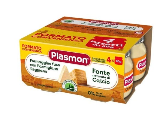 PLASMON OMOGENIZZATO FORMAGGINO FUSO CON PARMIGIANO REGGIANO 4X80GR