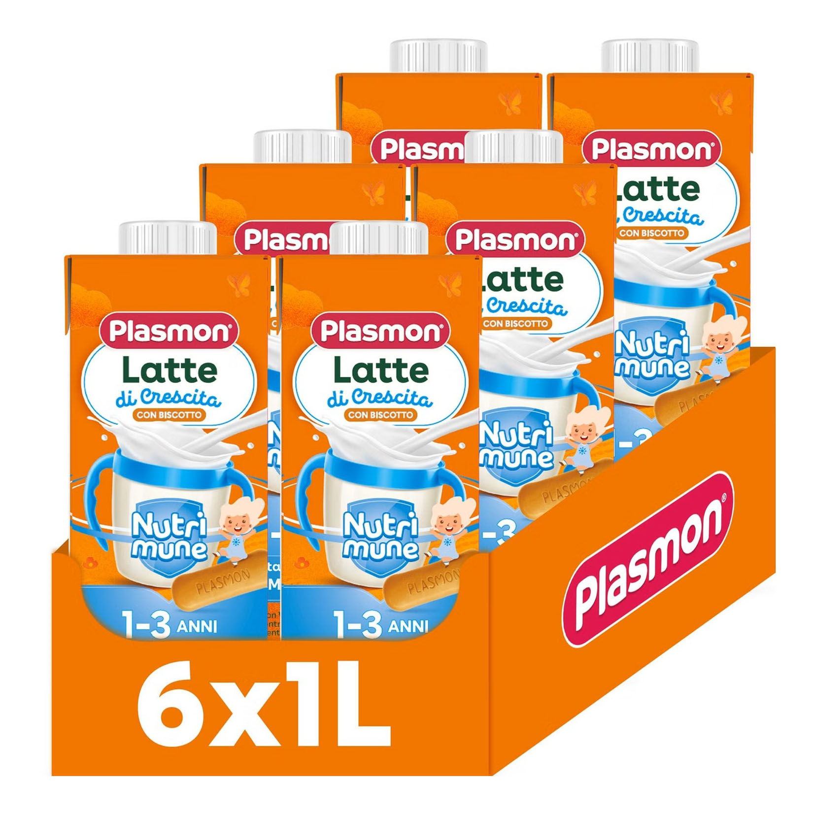Plasmon stage 12-36 con biscotto 6 brick x 1 litro