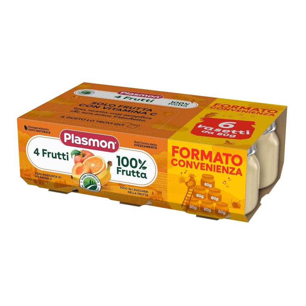 Plasmon omogeneizzato 4 frutti 6x80 g — confronto prezzi