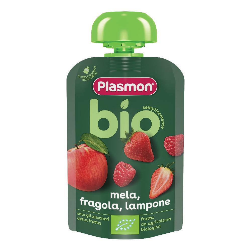 Plasmon mela fragola lampone bio pouches 100 g