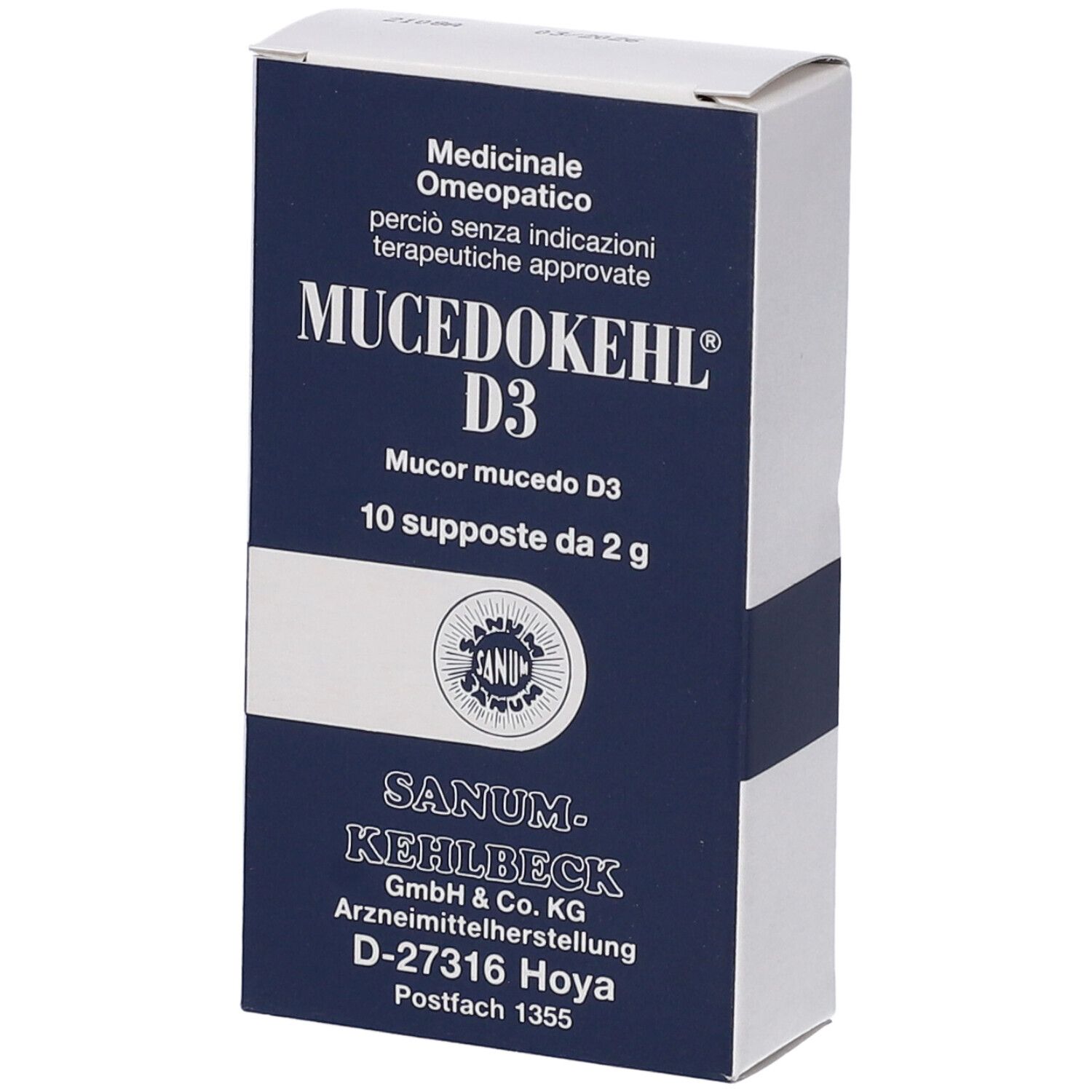 Mucedokehl D3 2G Sanum Supposte 10 pz