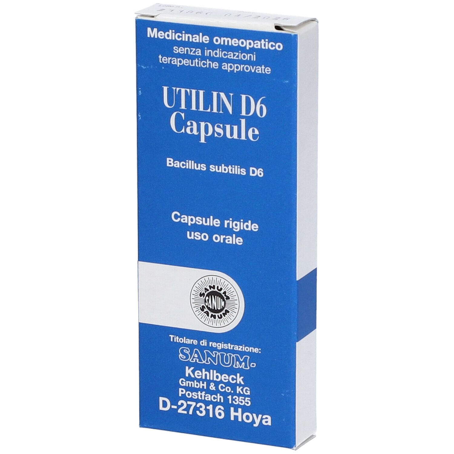 IMO Sanum Utilin D6 Medicinale Omeopatico 5 Capsule — confronto prezzi