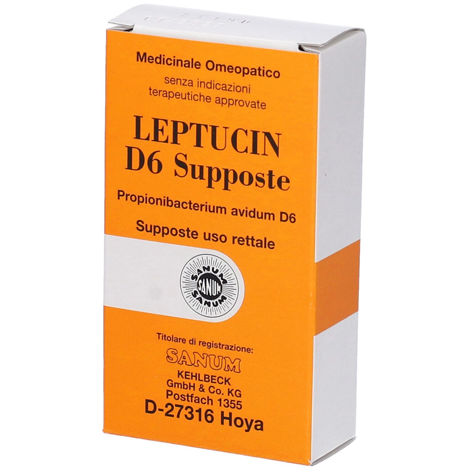 IMO Sanum Leptucin D6 Medicinale Omeopatico 10 Supposte