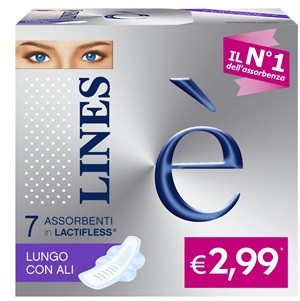 LINES È ASSORBENTI LUNGO CON ALI — confronto prezzi