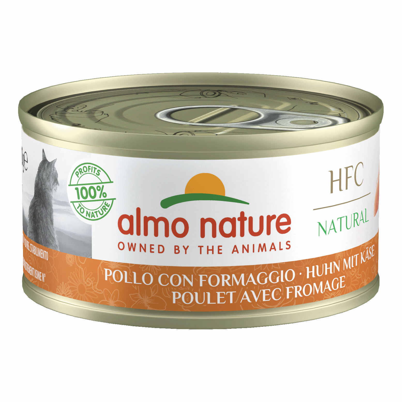 Almo Nature HFC Natural Alimento Umido Gatti Adulti Pollo Con Formaggio 70 g Mangime