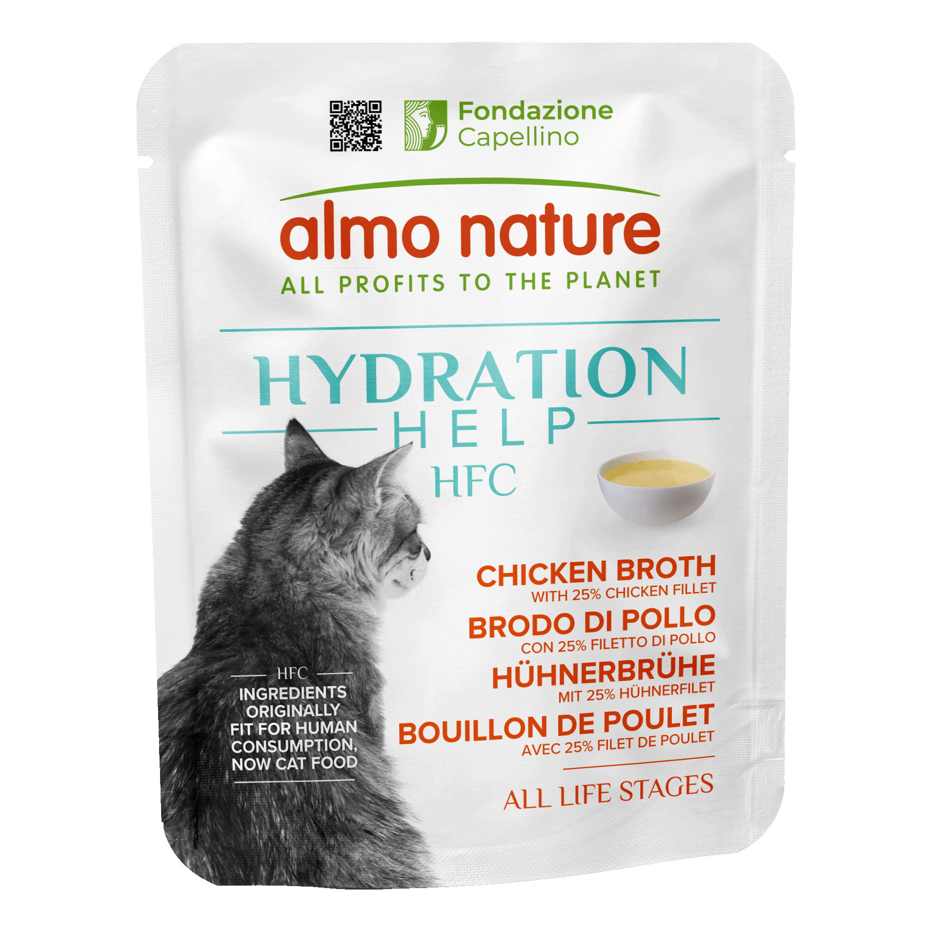 Almo Nature Hydr Help Brodo di Pollo Idratante per Animali 50g