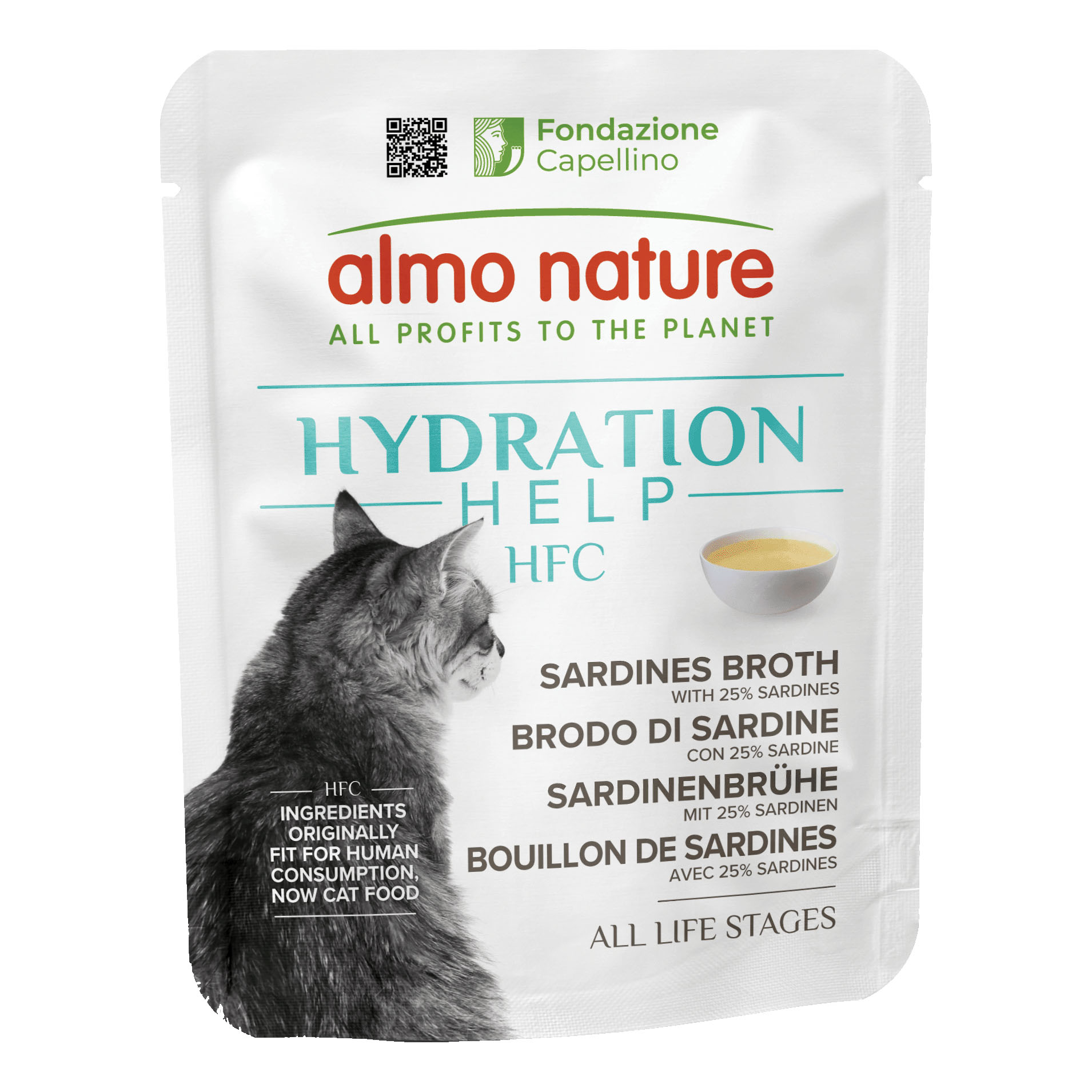 Almo Nature Hydr Help Brodo Sardi Idratante per Cani e Gatti 50g