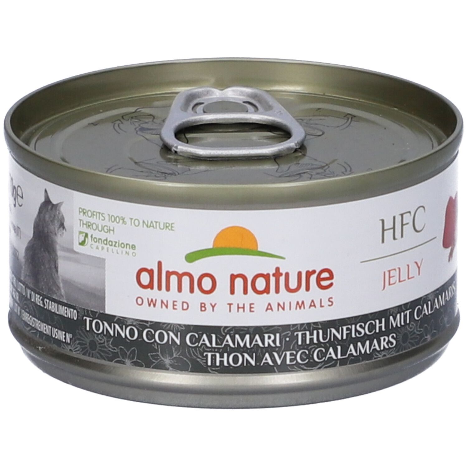 HFC Jelly Tonno Con Calamari 70 g Mangime