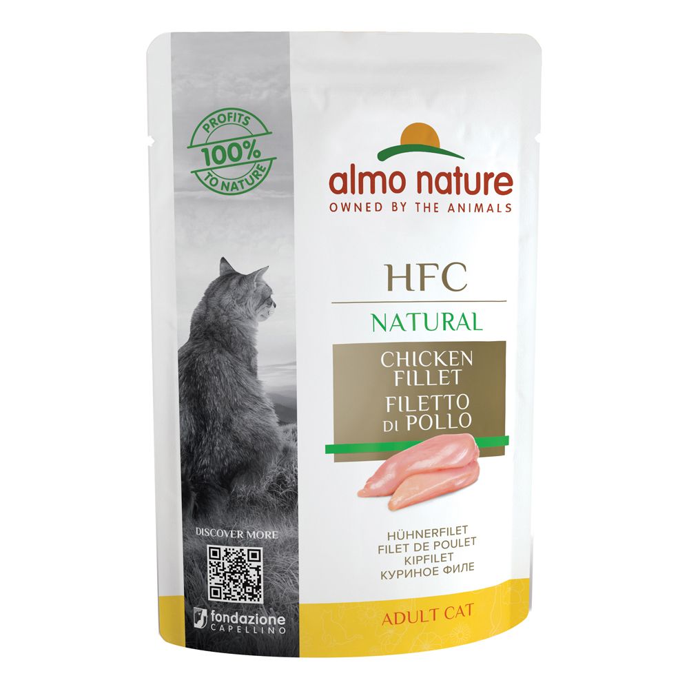 Almo Nature HFC Natural Filetto Di Pollo Cibo umido per gatti adulti 55 g