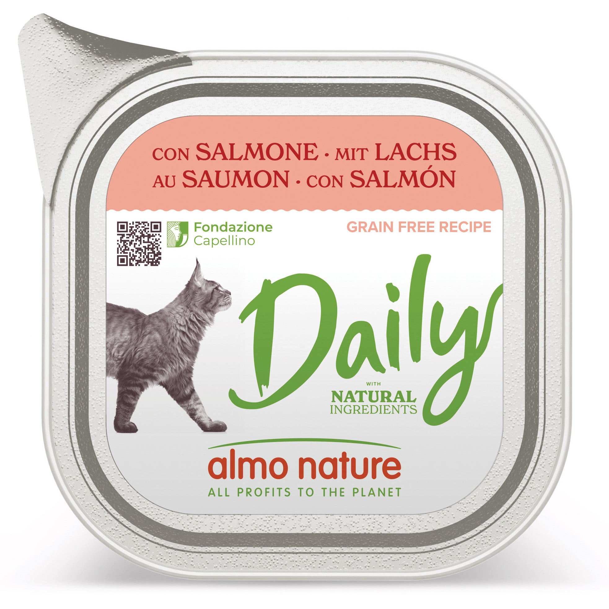 Daily Menu Cats Alimento umido con salmone per gatti adulti 100 g