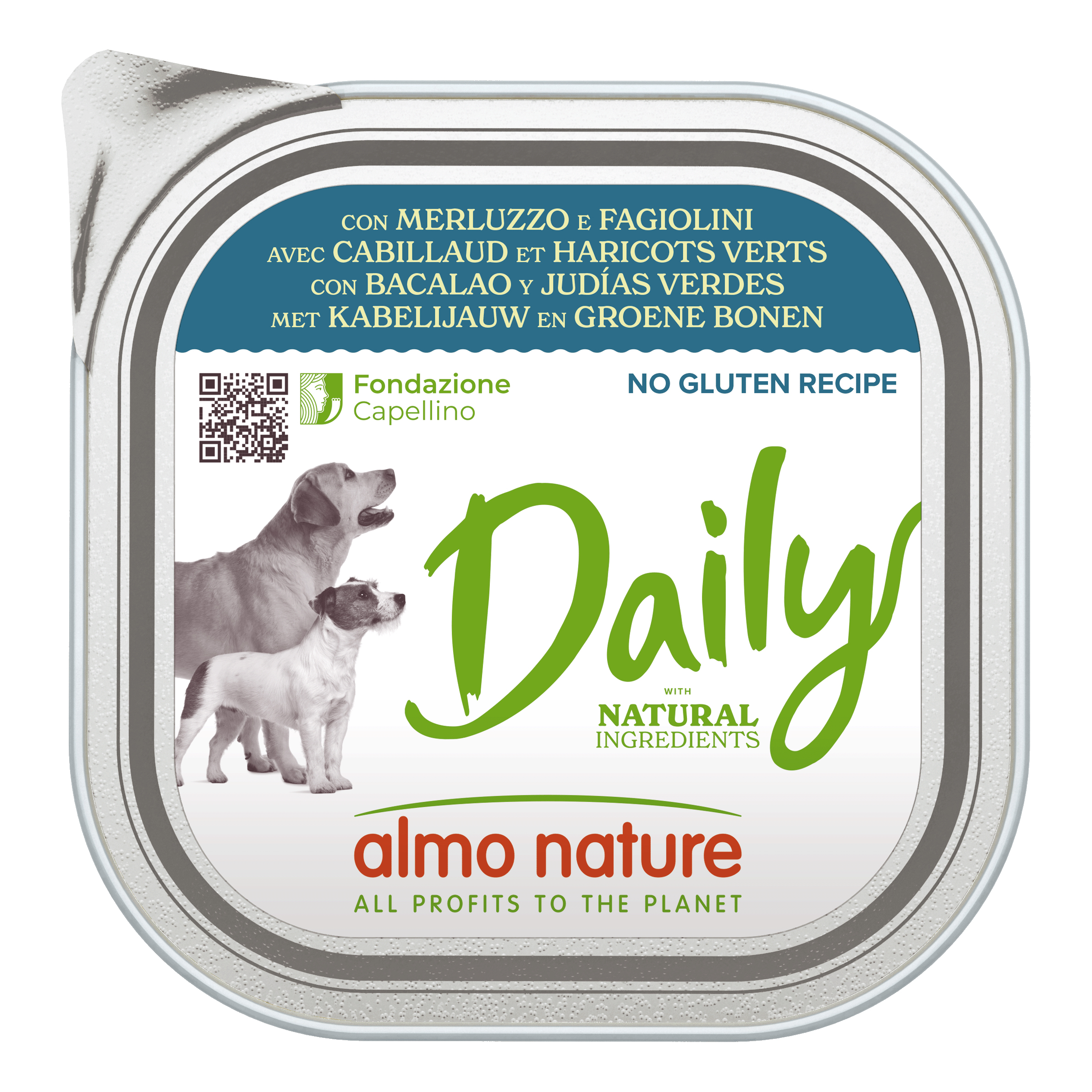 Almo Nature Daily Menu Dogs Merluzzo/Fagiolini Alimento umido per cani 300 g