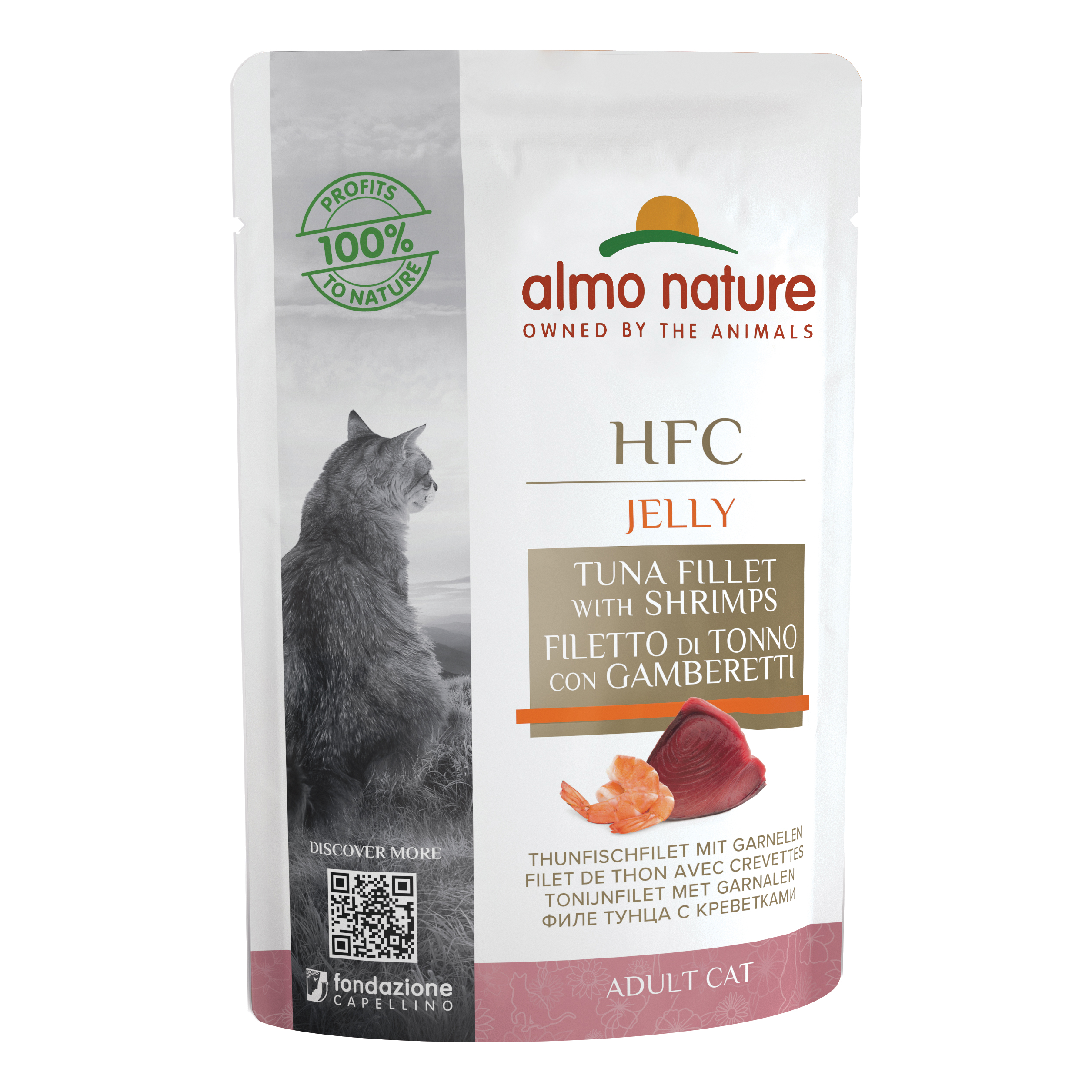Almo Nature Classic Tonno e Gamberetti Alimento umido per gatti 55 g
