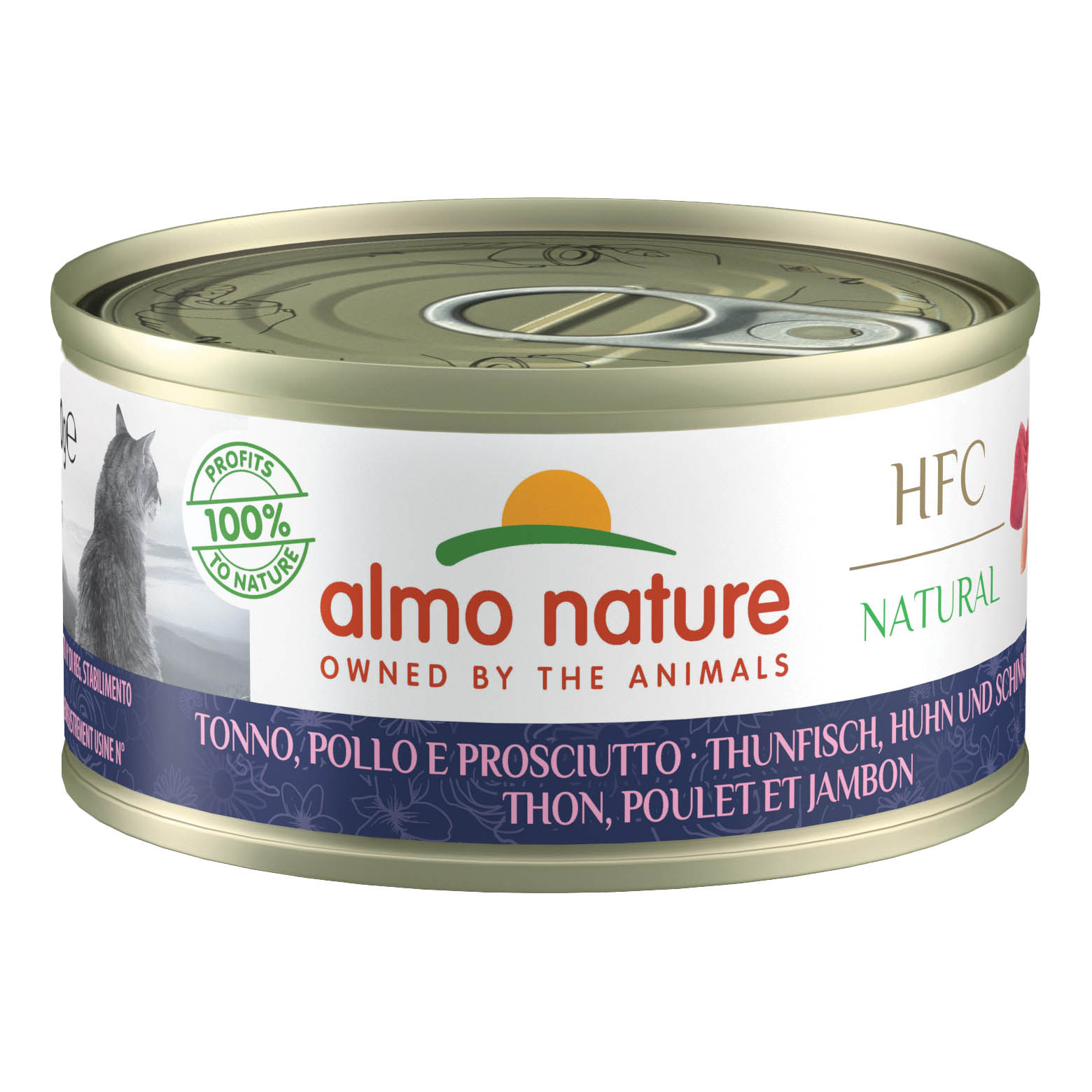 Almo Nature HFC Cuisine Tonno/Pollo/Prosciutto Cibo umido per gatti adulti 70 g