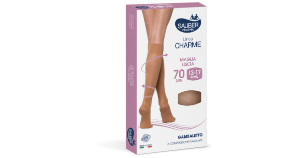 Sauber Linea Charme 70 Den Gambaletto Neutro Beige Taglia 4