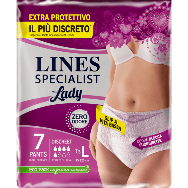 Lines Specialist Lady Zero Odore Extra Protezione Large 7 Pezzi