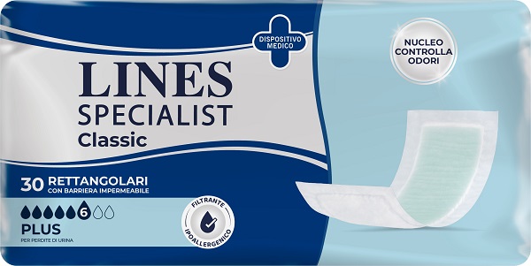 Lines Specialist Classic Rettangolare Pannoloni per Incontinenza 30 Pezzi — confronto prezzi
