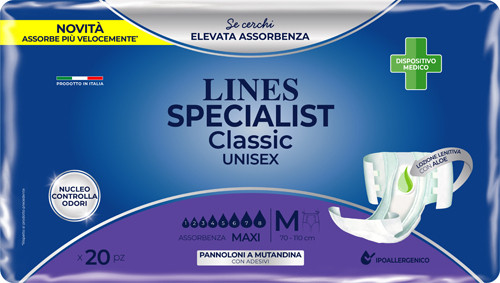 Pannolone mutanda lines specialist classic mm maxi 20 pezzi — confronto prezzi