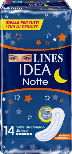 Lines Idea Notte Assorbente Anatomico Disteso 14 Pezzi
