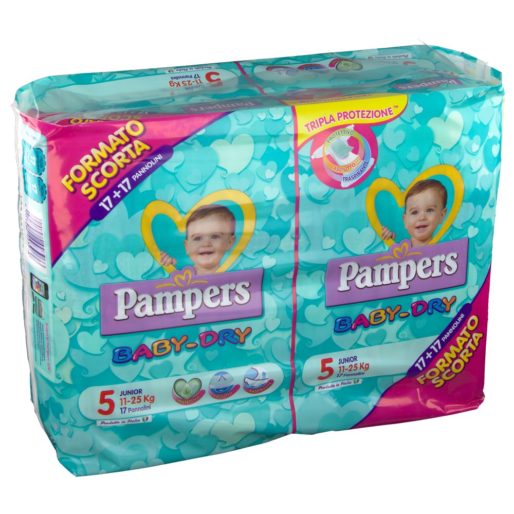 Pampers baby duo downcount junior 34 pezzi