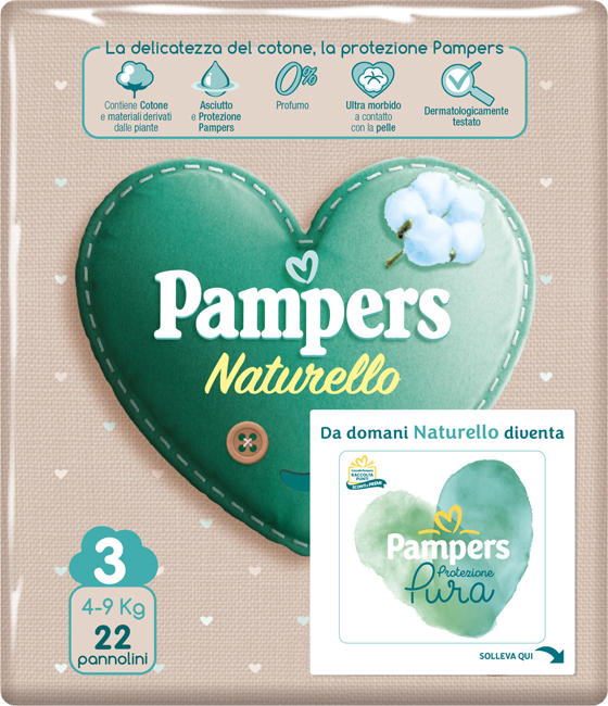 Pampers Natur.3(4-9kg)22pezzi