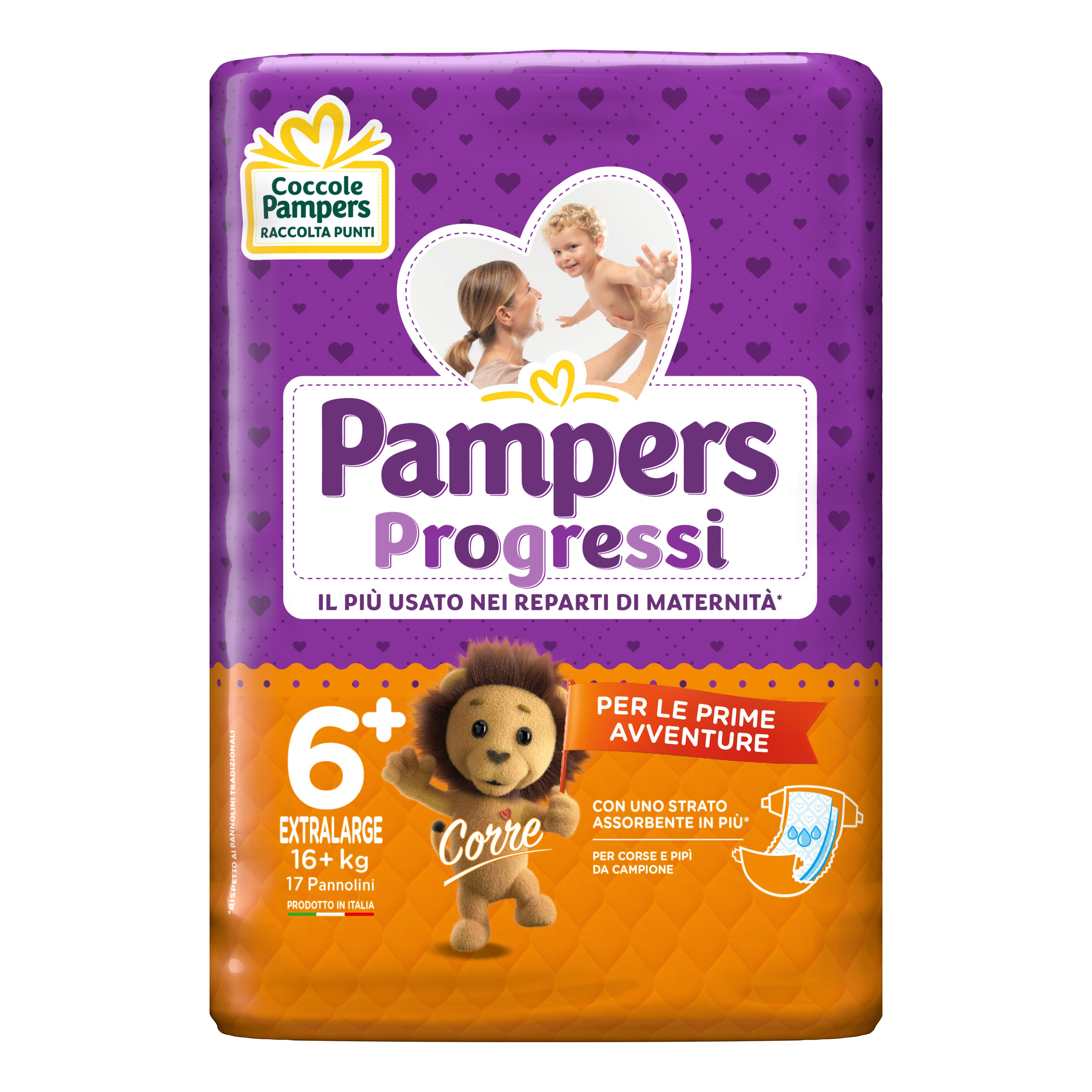 Pampers Progressi Extralarge 17 pz Pannolini — confronto prezzi