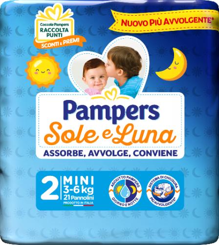 Pampers Sole & Luna Mini Taglia 2 (3-6 Kg) 21 Pannolini — confronto prezzi