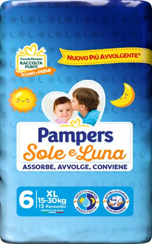 Pampers Sole&Luna 6 Pannolino 15-30 Kg Extra Large 13 Pezzi — confronto prezzi