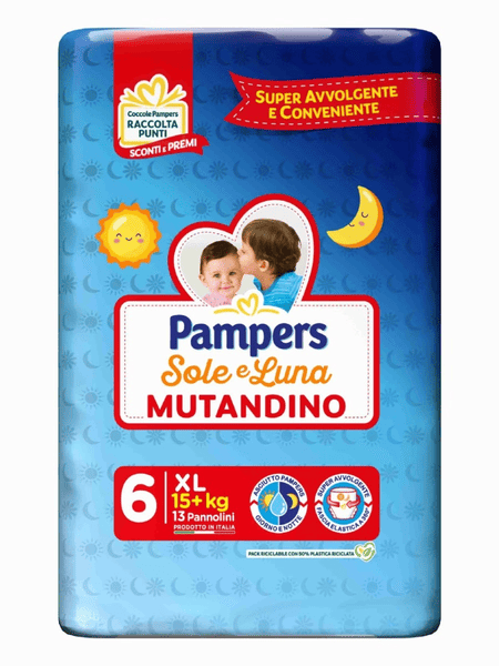 Pampers Sole e Luna Mutandino per Bambini XL 13 Pannolini — confronto prezzi