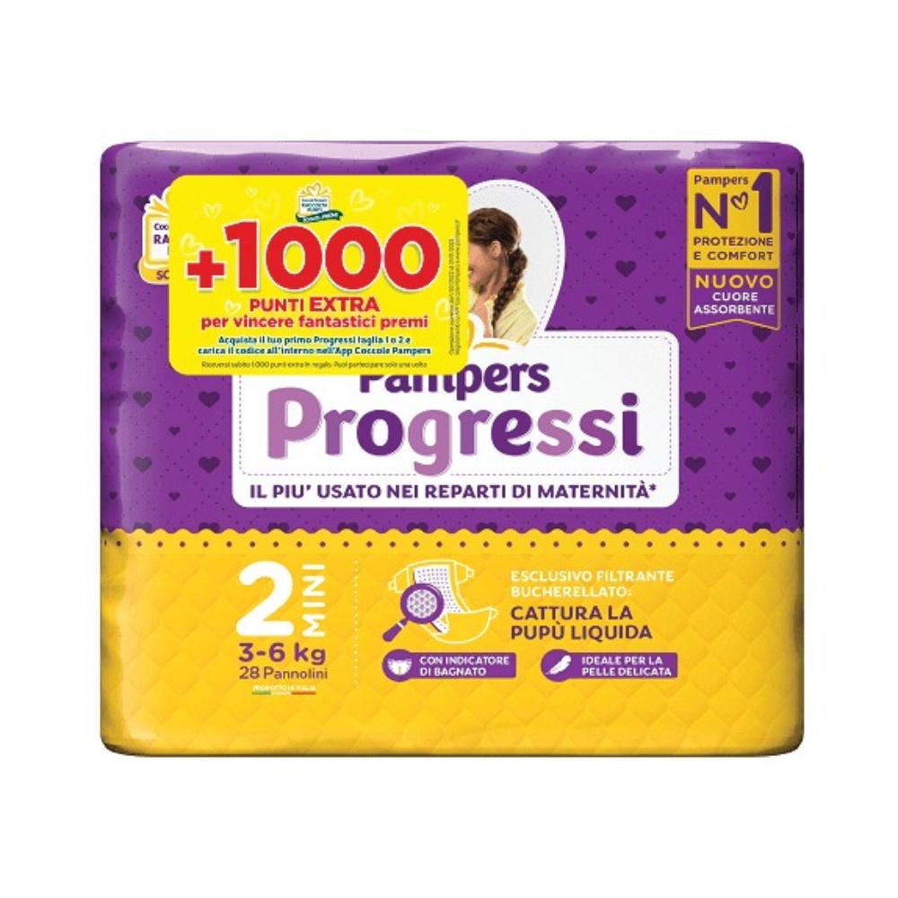 Pampers Progressi 2 Taglia Mini Pannolini 3-6Kg 28 Pezzi