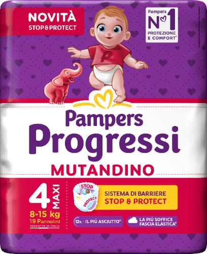 Pampers Progressi Mutandina Pannolino Maxi 8-15 Kg 19 Pezzi