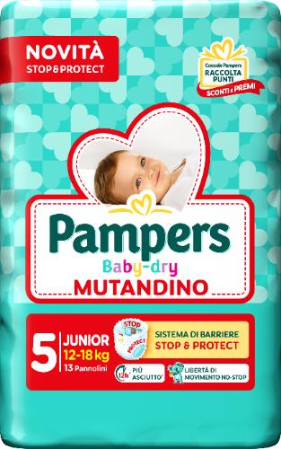 Pampers Baby Dry Mutandino Pannolino Junior 12-18 kg 13 Pannolini