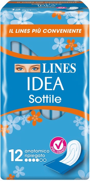 Lines Idea Sottile con Ali 12 pz Assorbenti