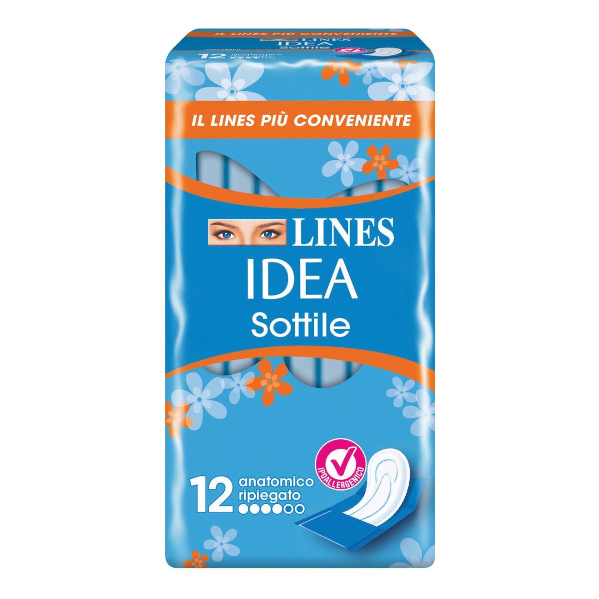 Lines idea sottili ripiegati anatomici 12 pezzi