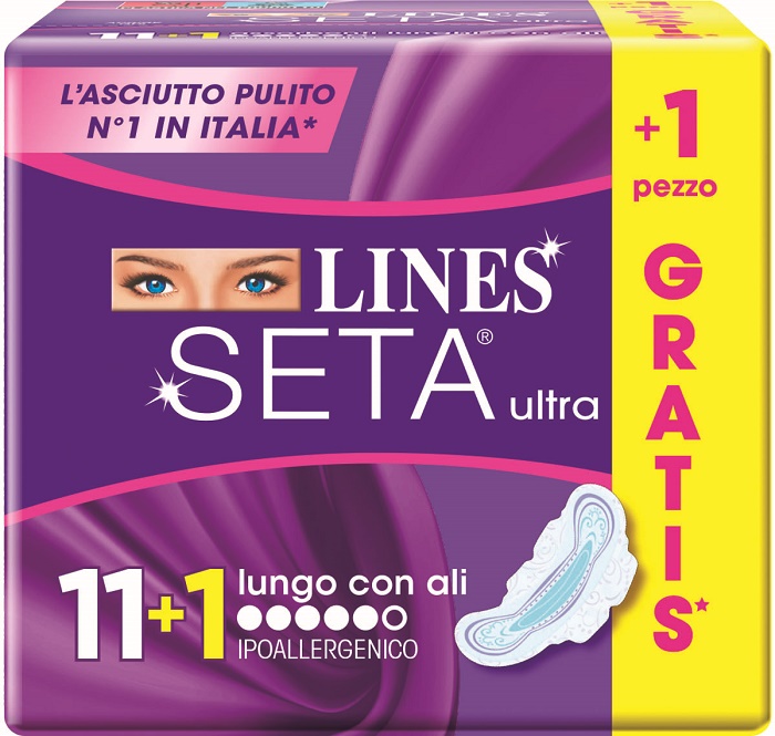 LINES Seta® Ultra Lungo Con Ali 1 pz Assorbenti
