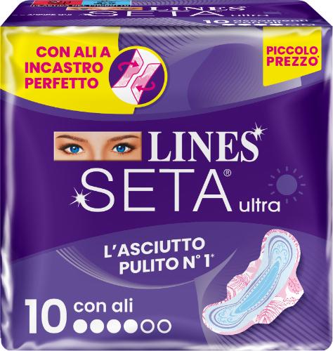 Lines Seta Ultra Assorbente con Ali 10 Pezzi