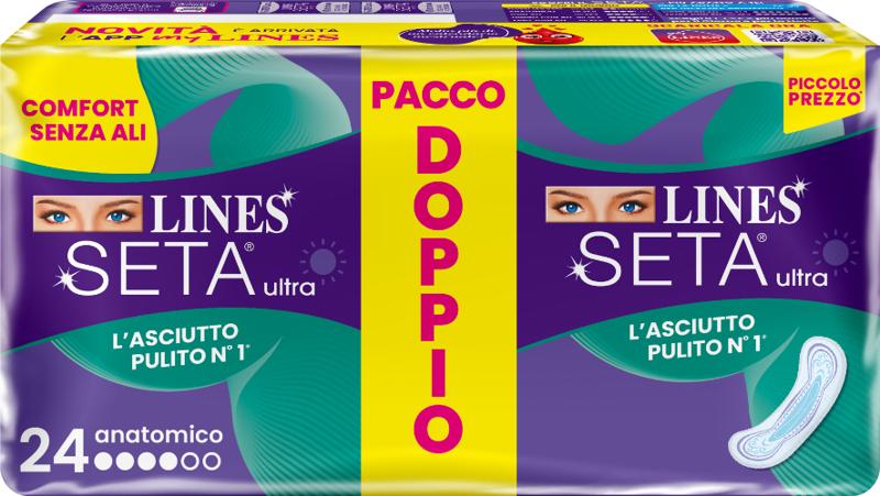 Lines Ultra Anatomico Assorbente 24 Pezzi PACCO DOPPIO
