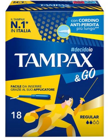 Tampax Assorbenti Interni Regular con Applicatore Plastica 18 Pezzi