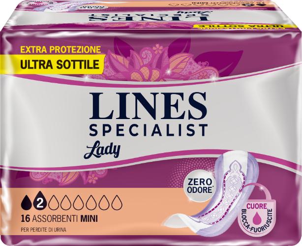 Lines Specialist Mini Assorbenti Piccole Perdite 16 Pezzi