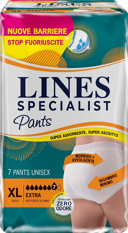 Lines Specialist Extra Pants Unisex Super Assorbente E Asciutto Taglia Xl 7 Pezzi