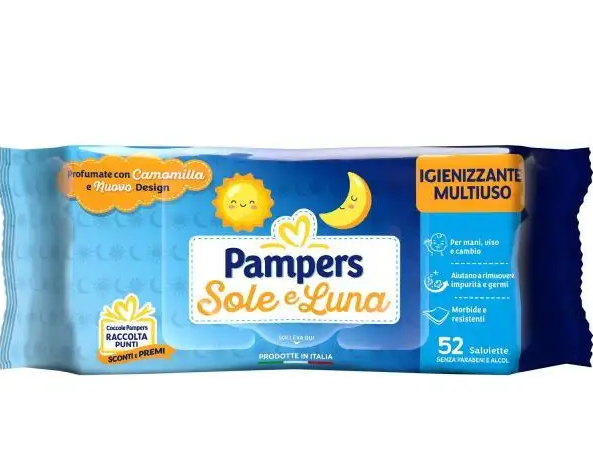 PAMPERS WIPES SOLE&LUNA 52PZ